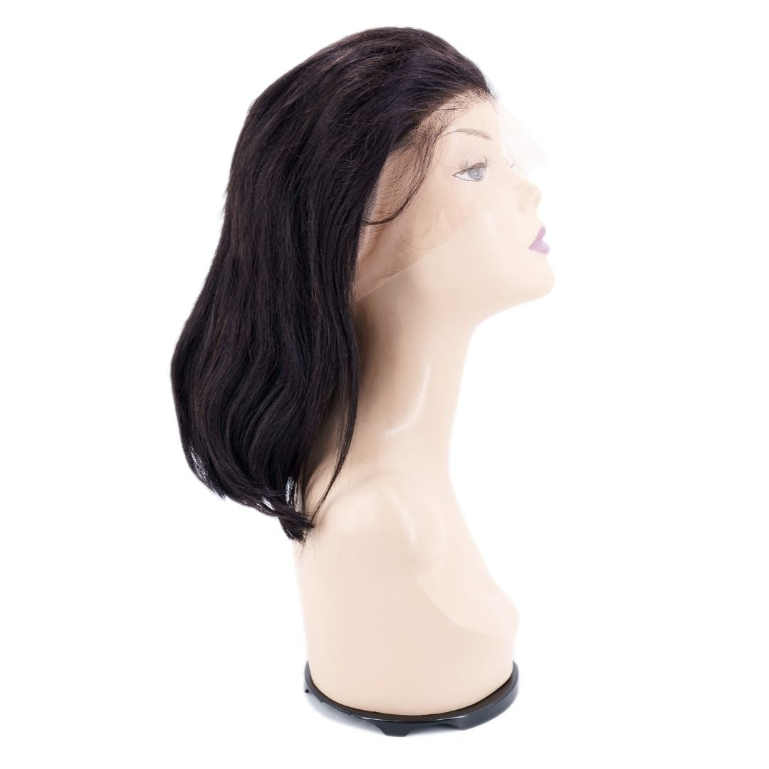 Active Wear Black Bob Lace Front